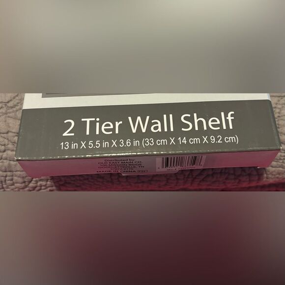 NEW! 2 Tier Wall Shelf
NWT
13 in X 5.5 in X 3.6 in (33 cm X 14 cm X 9.2 - Picture 3 of 4